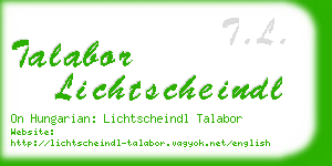 talabor lichtscheindl business card